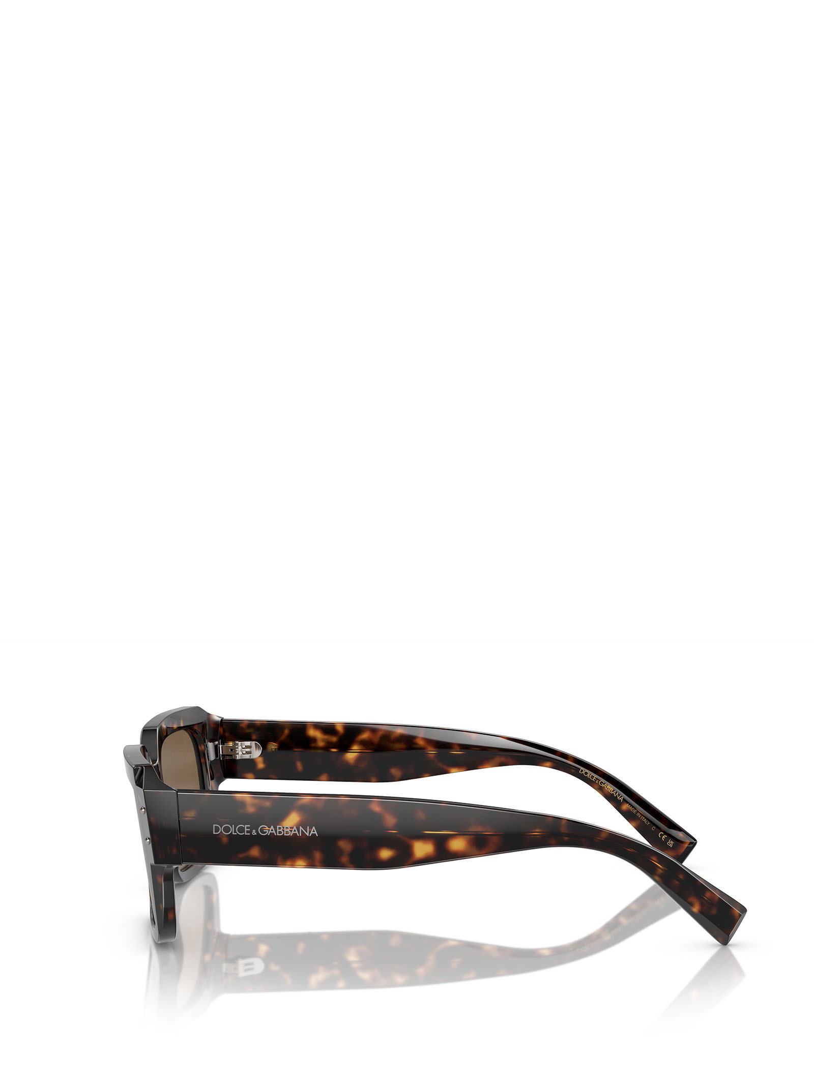 Dolce & Gabbana Sharped Rectangle-frame Sunglasses In Brown