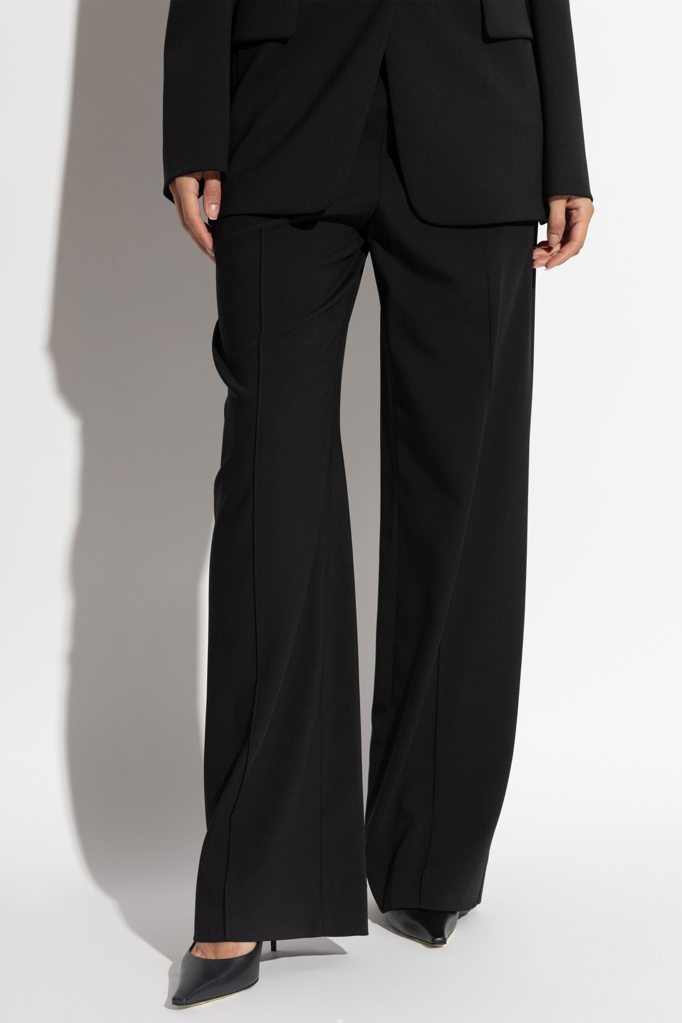 Dolce & Gabbana Pressed-crease Trousers In Black