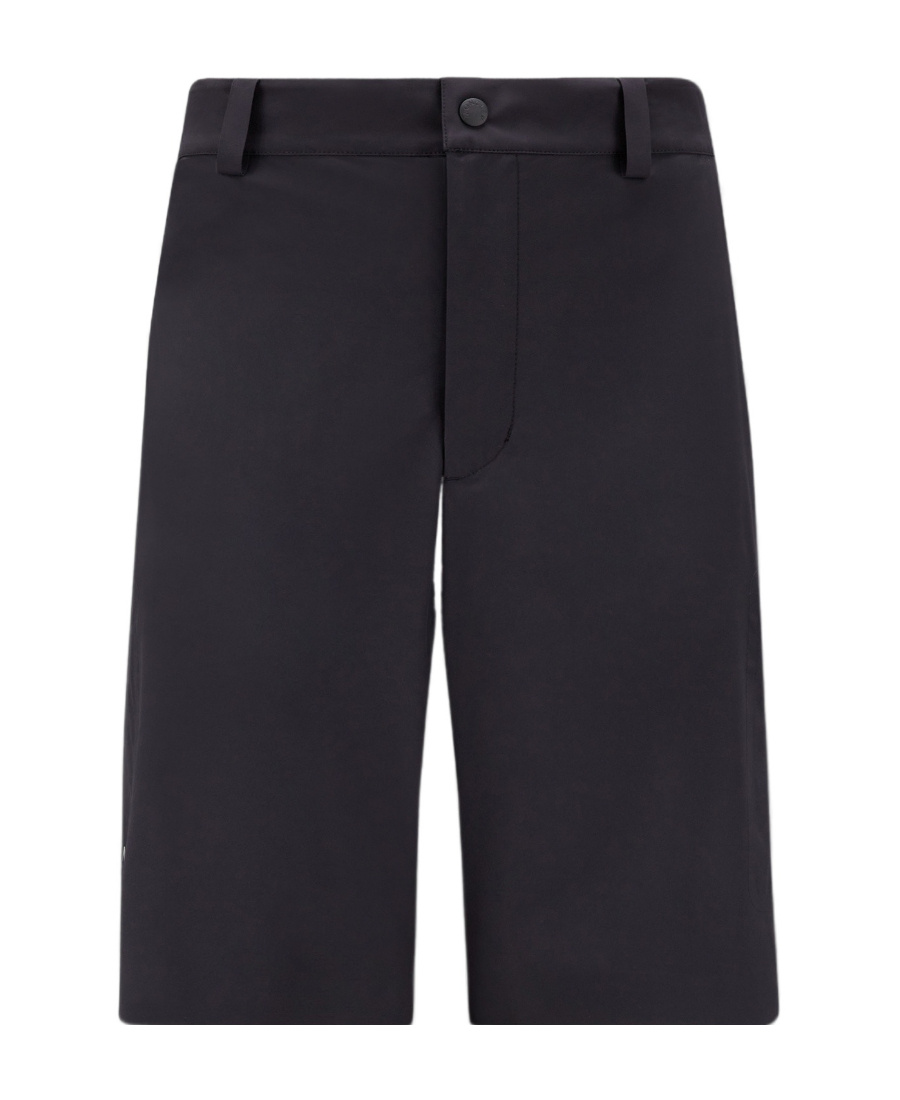 Moncler Logo-print Wide Shorts In Black