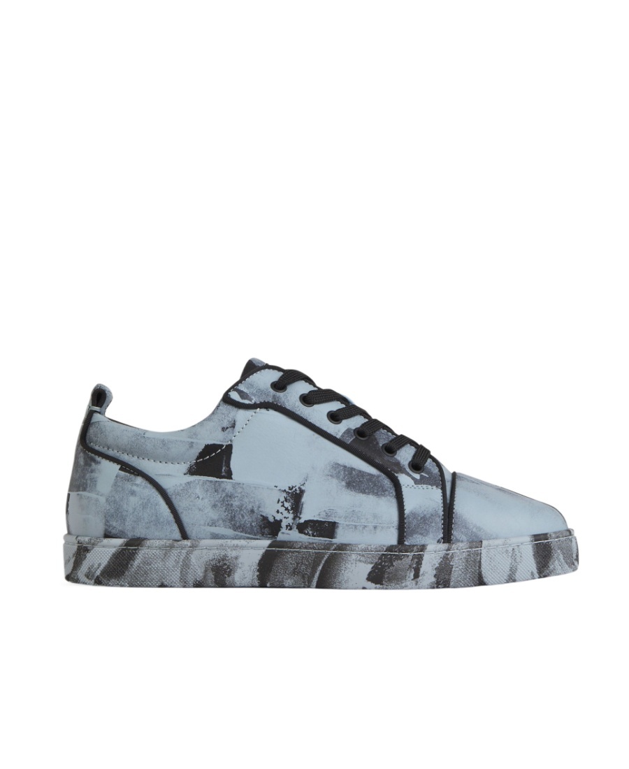 Christian Louboutin Louis Abstract-print Sneakers In Gray