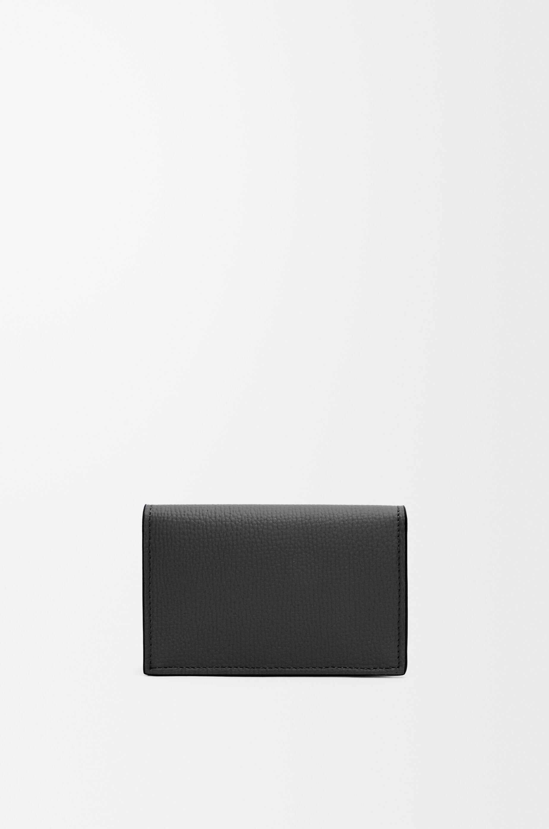 Loewe Anagram Business Cardholder In Pebble Grained Calfskin In Black