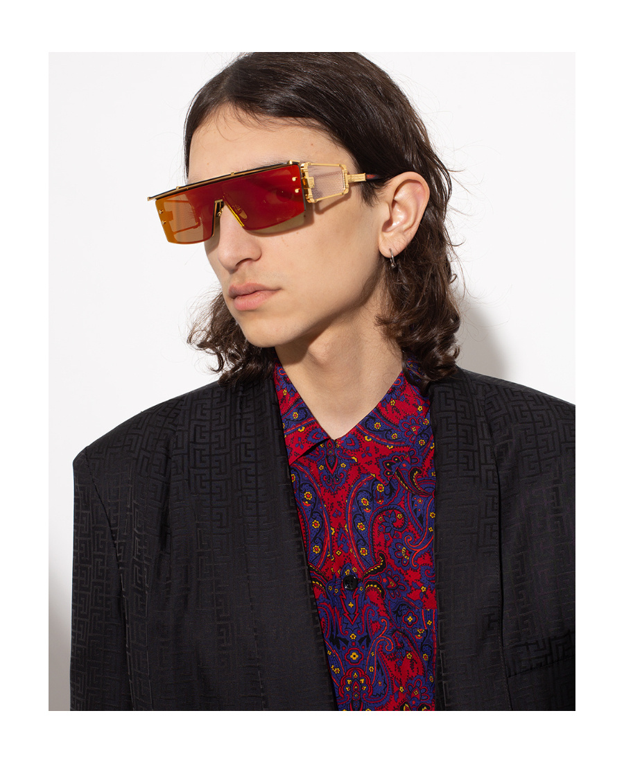 Balmain Eyewear Wonder Boy Iii Rectangle Frame Sunglasses In Multicolor