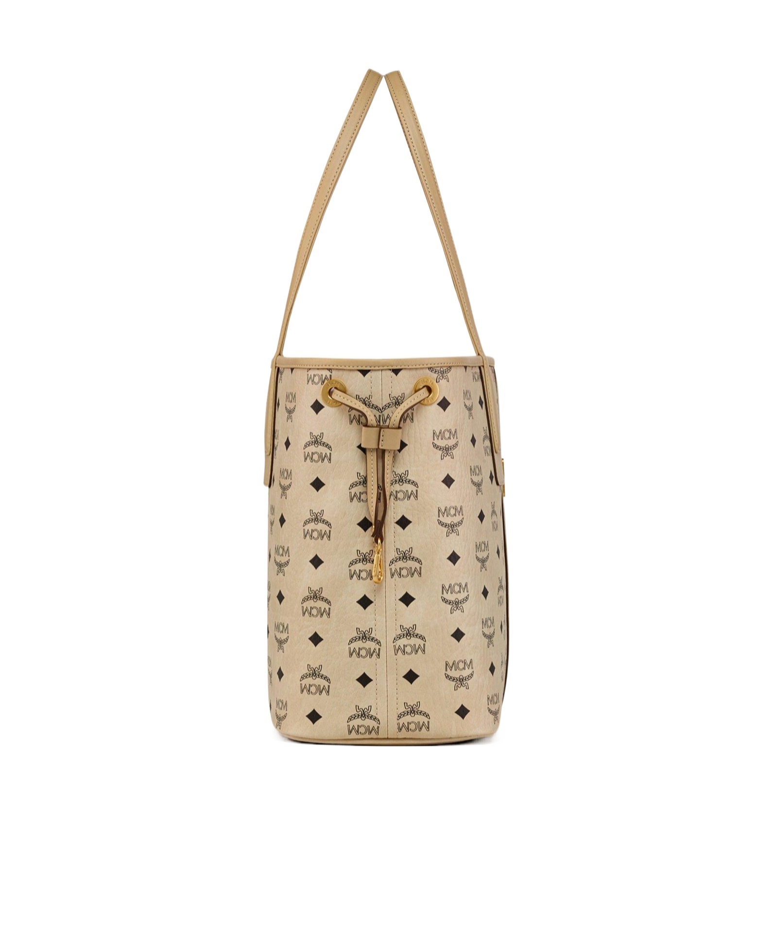 Mcm Liz Reversible Top Handle Medium Tote Bag In Nude