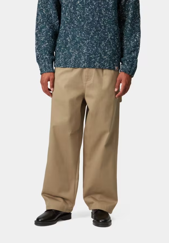 Carhartt Wip Holden Trousers In Leather Beige In Brown