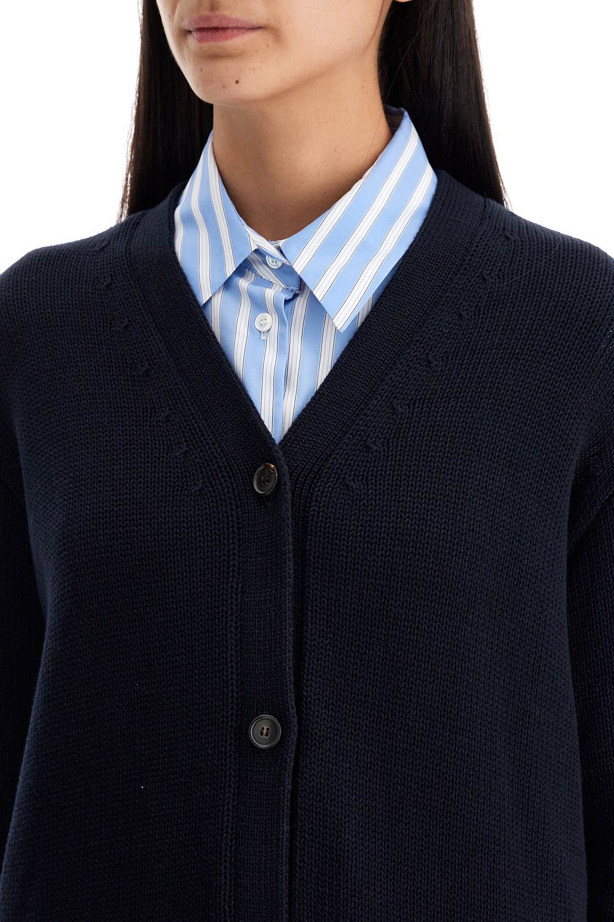 Max Mara Long-sleeved Cardigan In Black