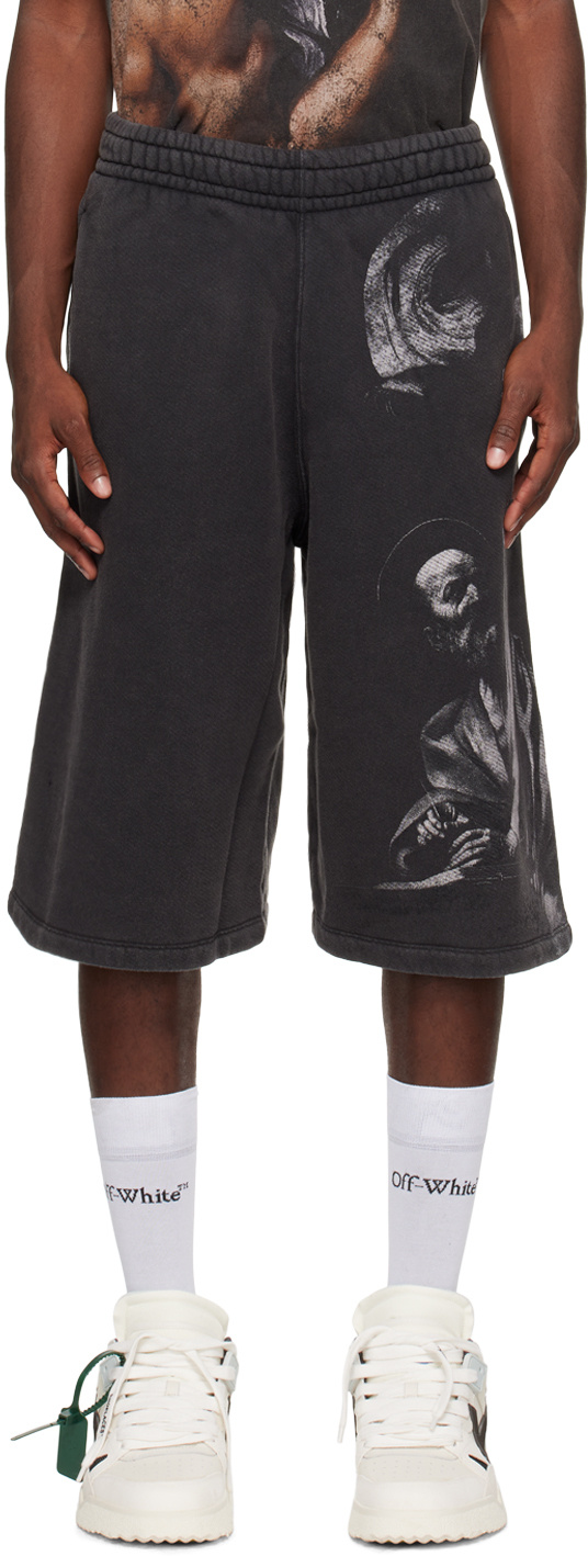 Off-white Off White™ Black Bermuda Shorts S.matthew In Black