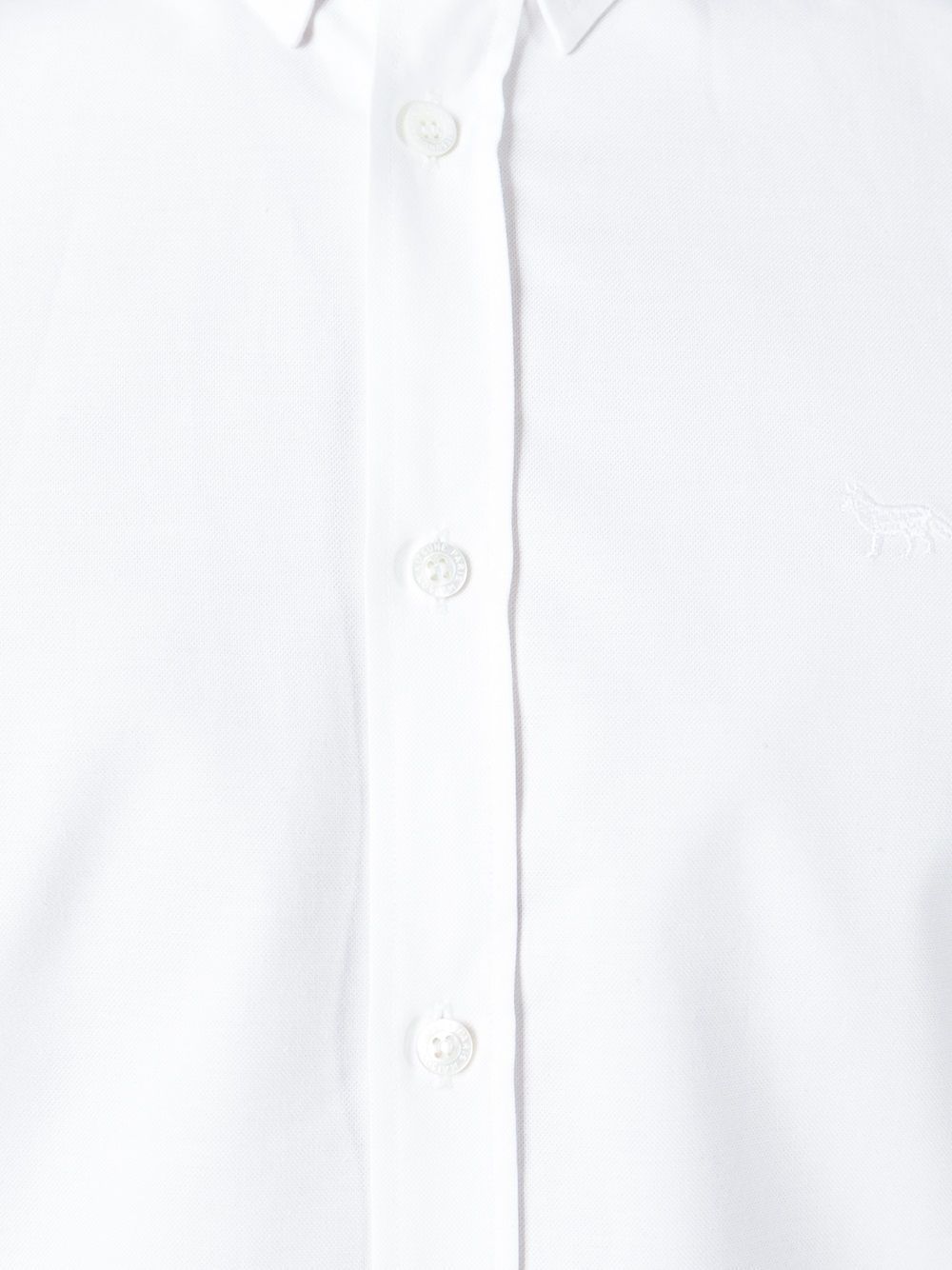 Maison Kitsuné Cotton T-shirt With Fox Embroidery In White