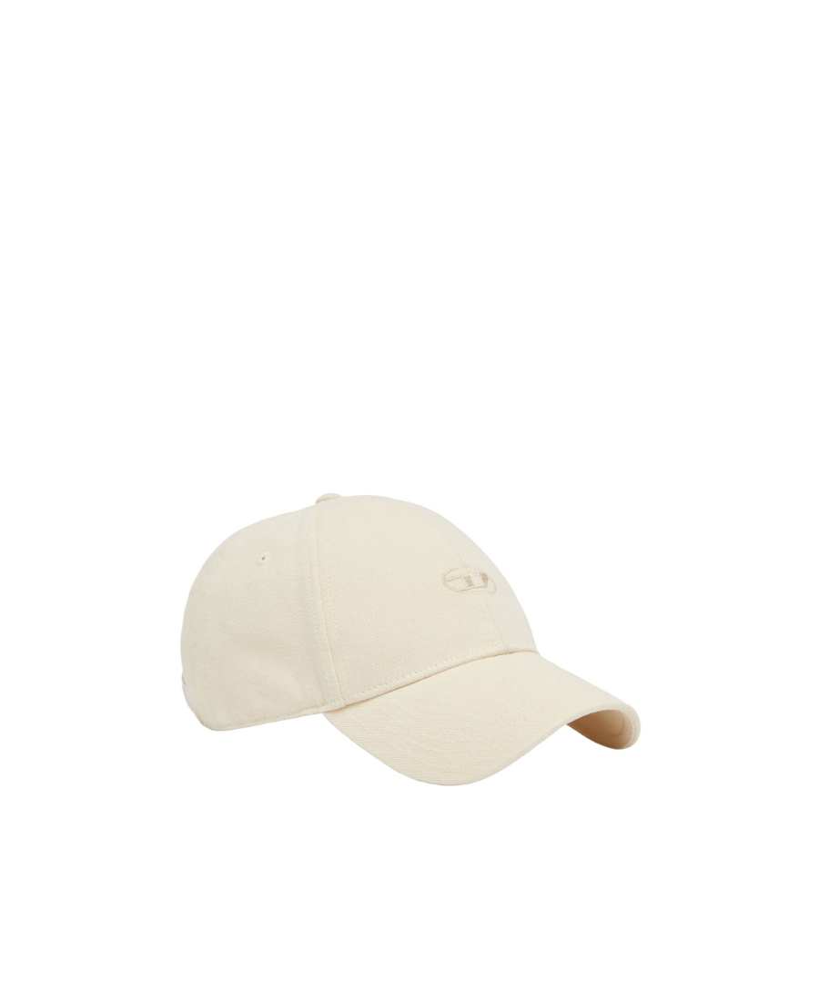 Diesel Baseball Cap In Washed Cotton Twill In White