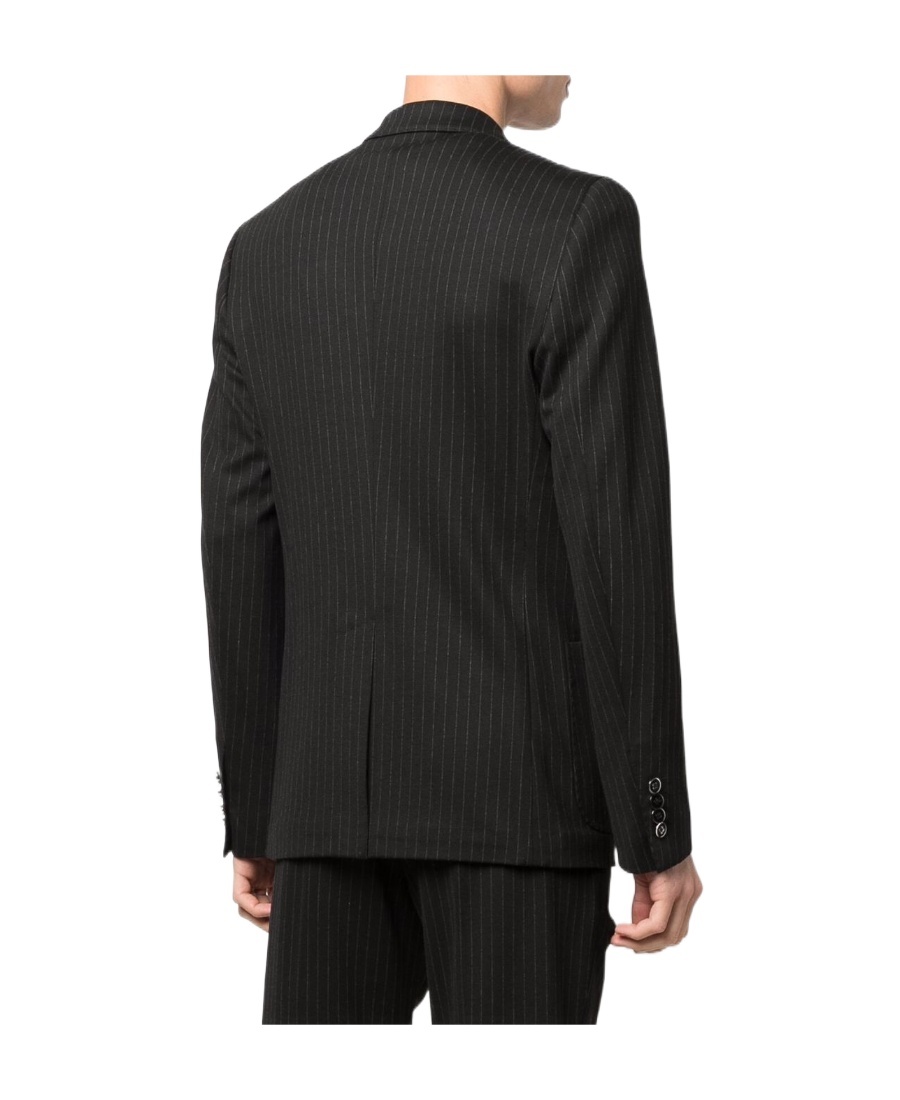 Dolce & Gabbana Pinstripe-pattern Single-breasted Blazer In Black
