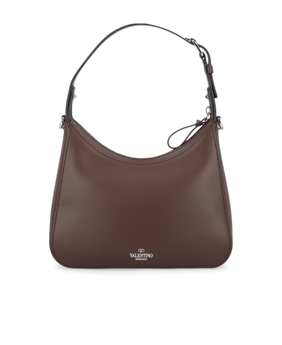 Valentino Vltn Hobo Tote Bag In Brown