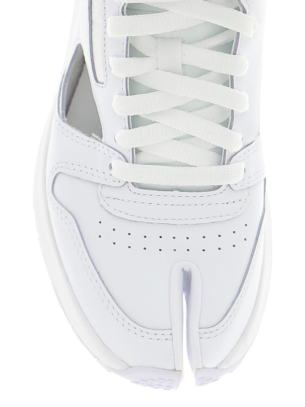 Maison Margiela Mm22 Reebok Leather Tabi Project 0 Cl Gl High Top Sneakers W In White