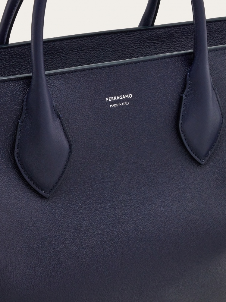 Shop Ferragamo Logo Shoulder Bag In Black