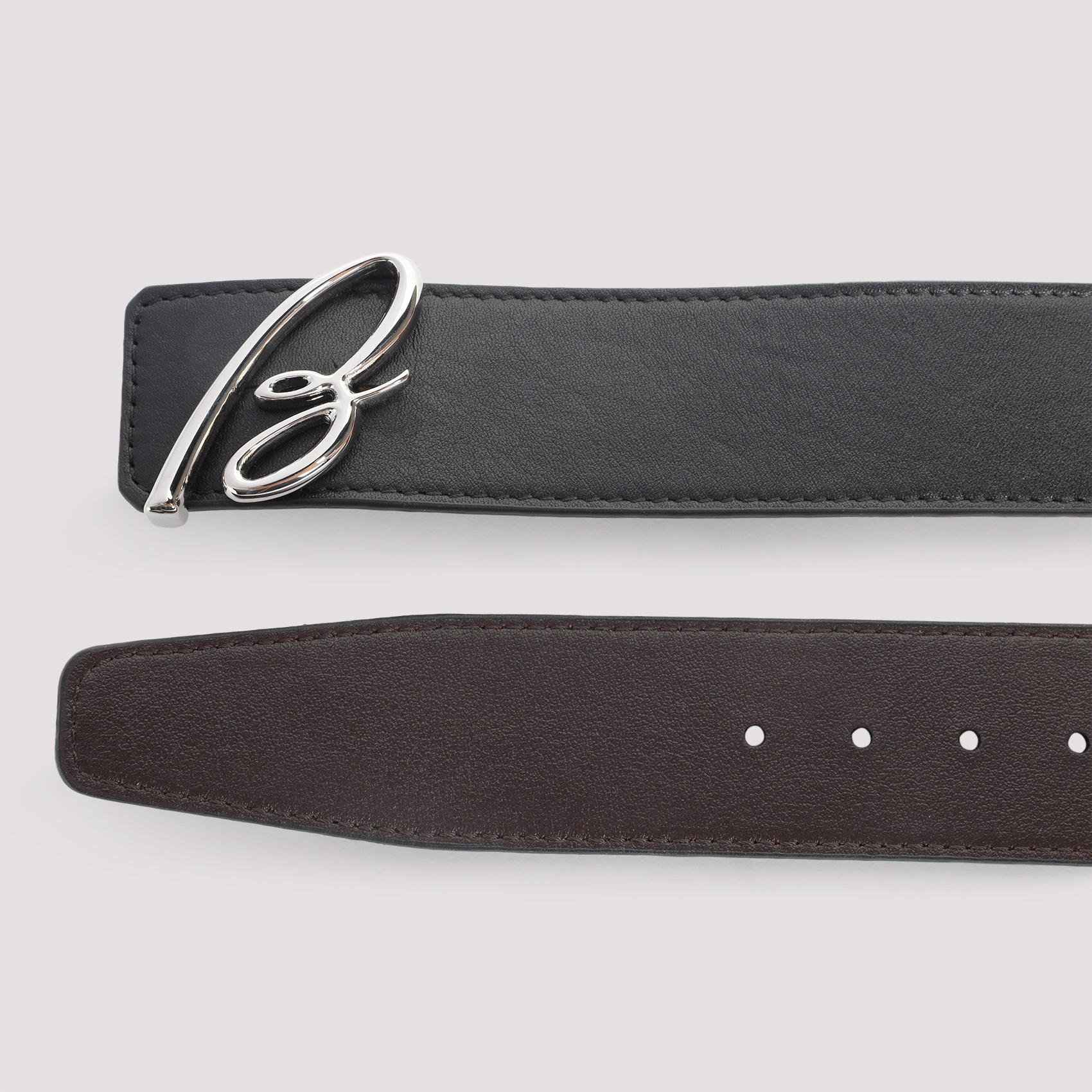 Brioni Adjustable Leather Reversible Belt