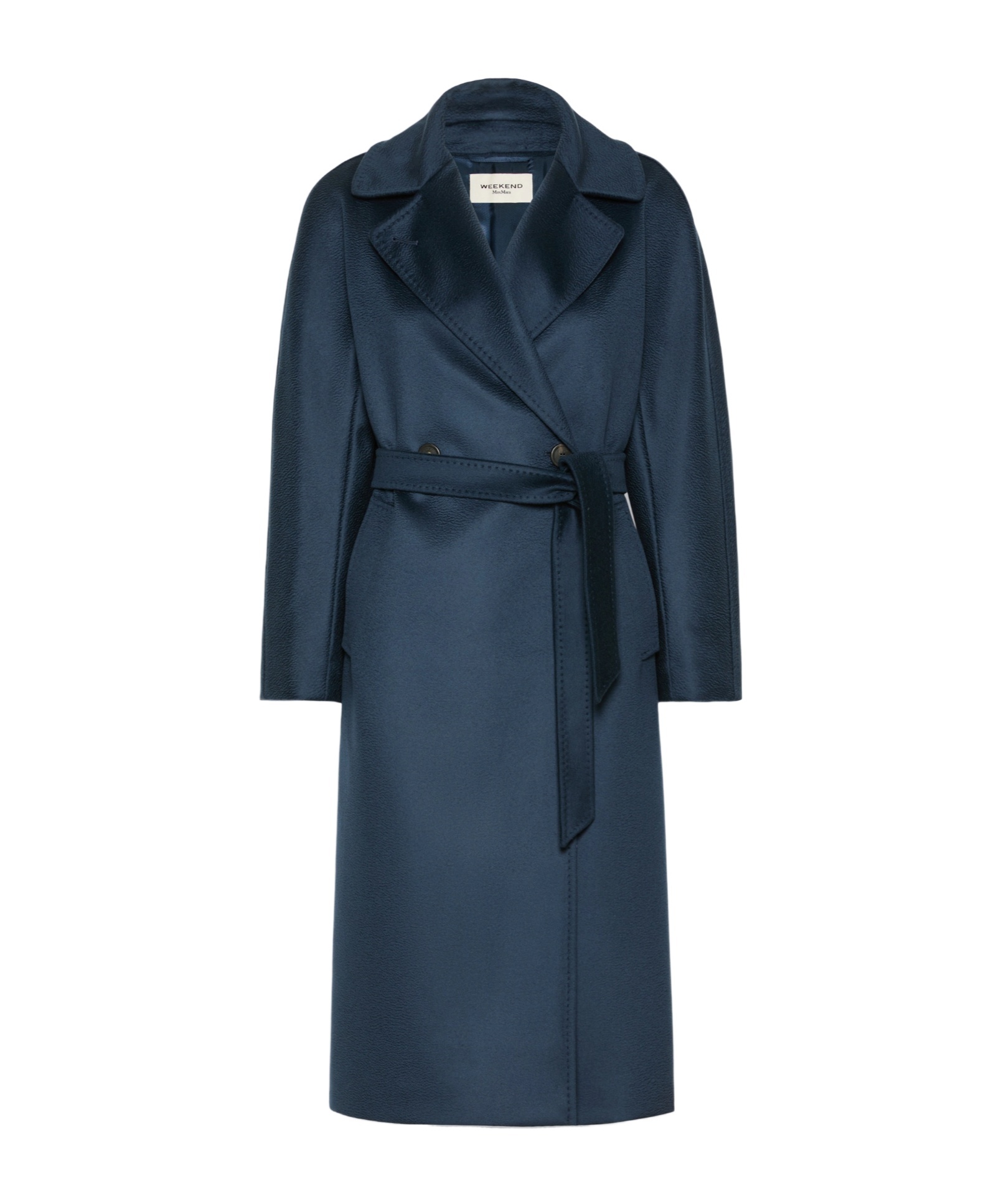 Weekend Max Mara Double Breasted Coat In Blue