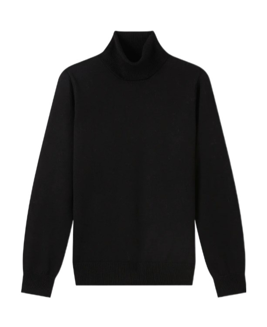 Apc Fine-knit Roll-neck Jumper In Black