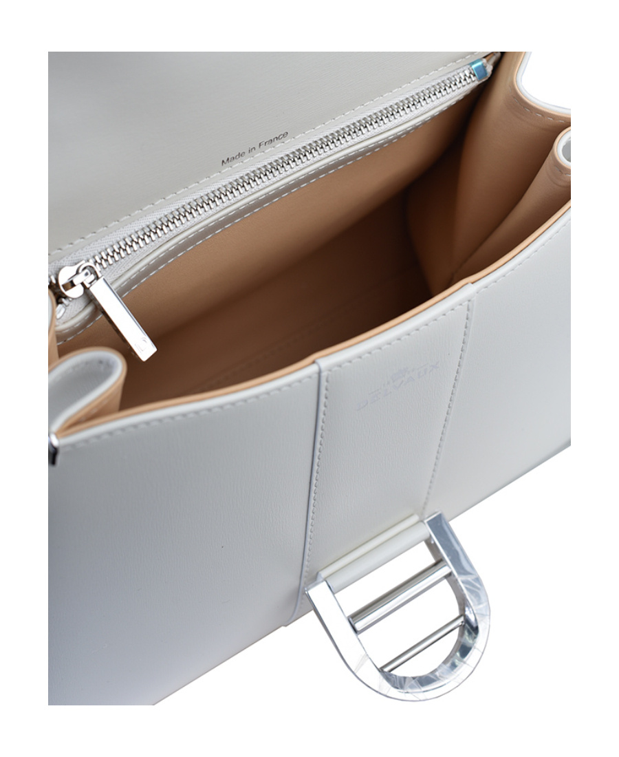 Delvaux Brilliant Pm Clamshell Shoulder Bag In White