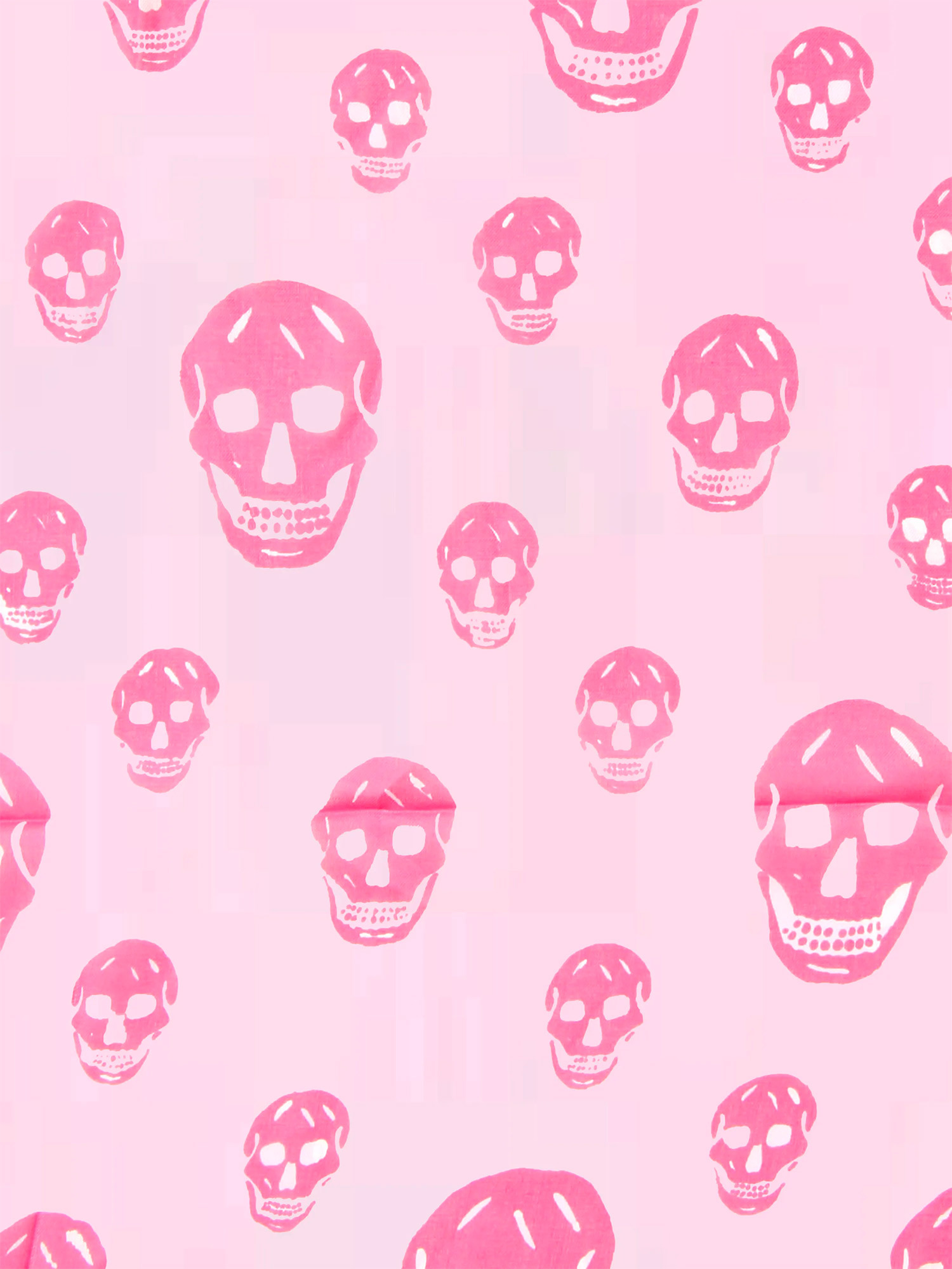 Alexander Mcqueen Alexander Mc Queen Biker Skull Wool Scarf In Pink