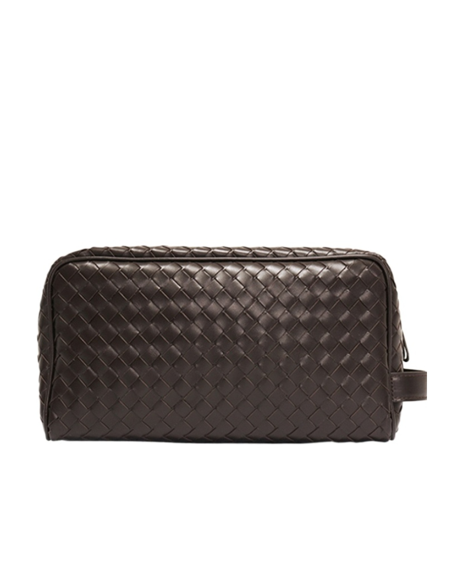 Bottega Veneta Knitted Clutch In Brown