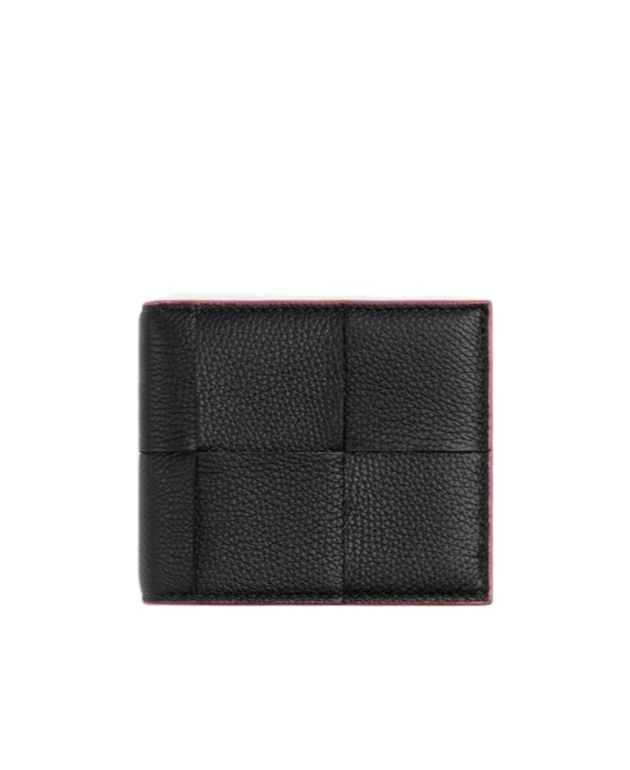 Bottega Veneta Cassette Double-folded Wallet In Black