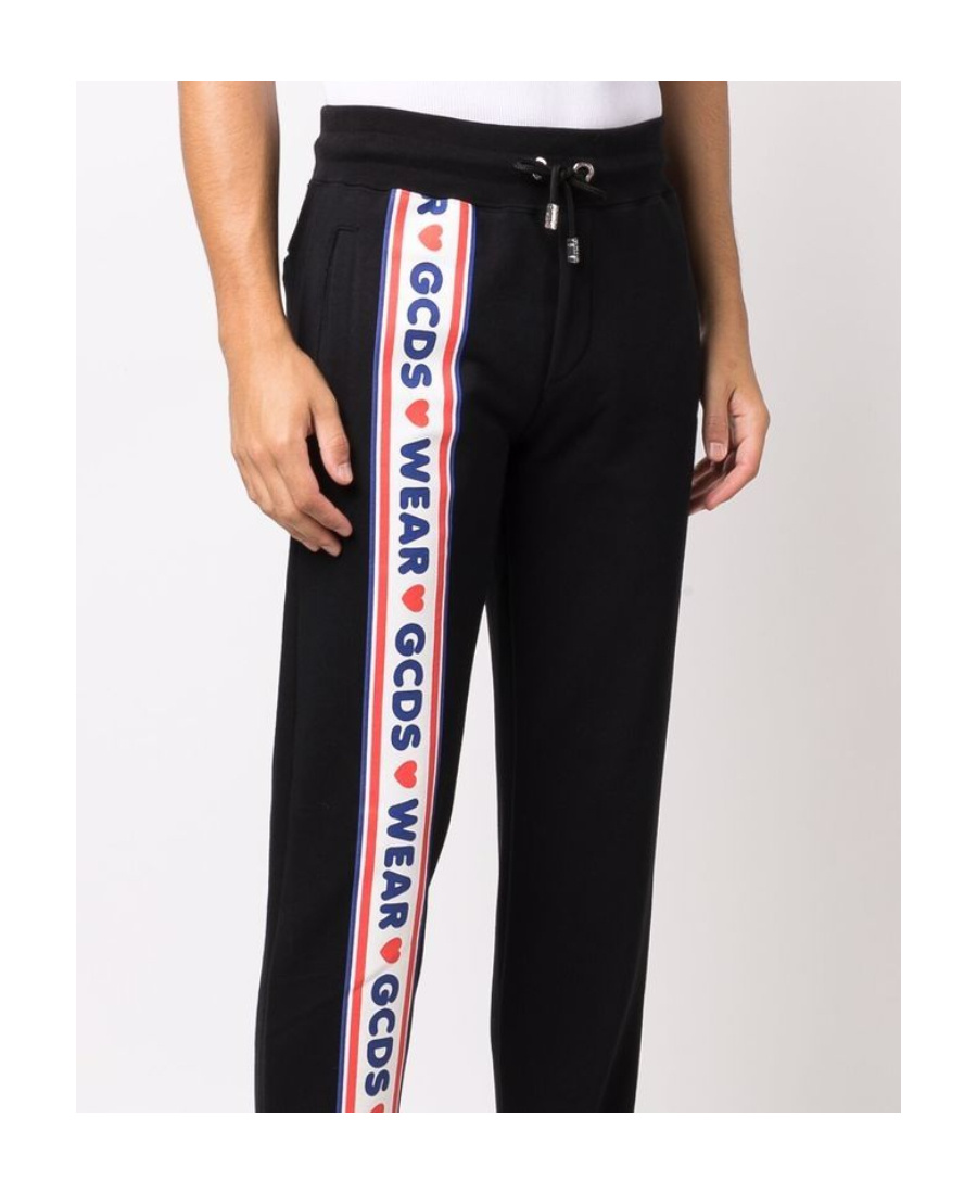 Gcds Side Logo Stripe Track Pants In Black