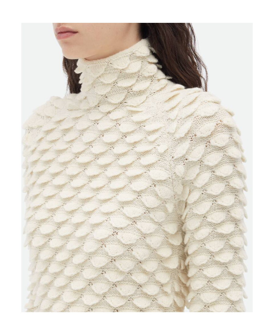 Bottega Veneta Wool Turtleneck Sweater In White