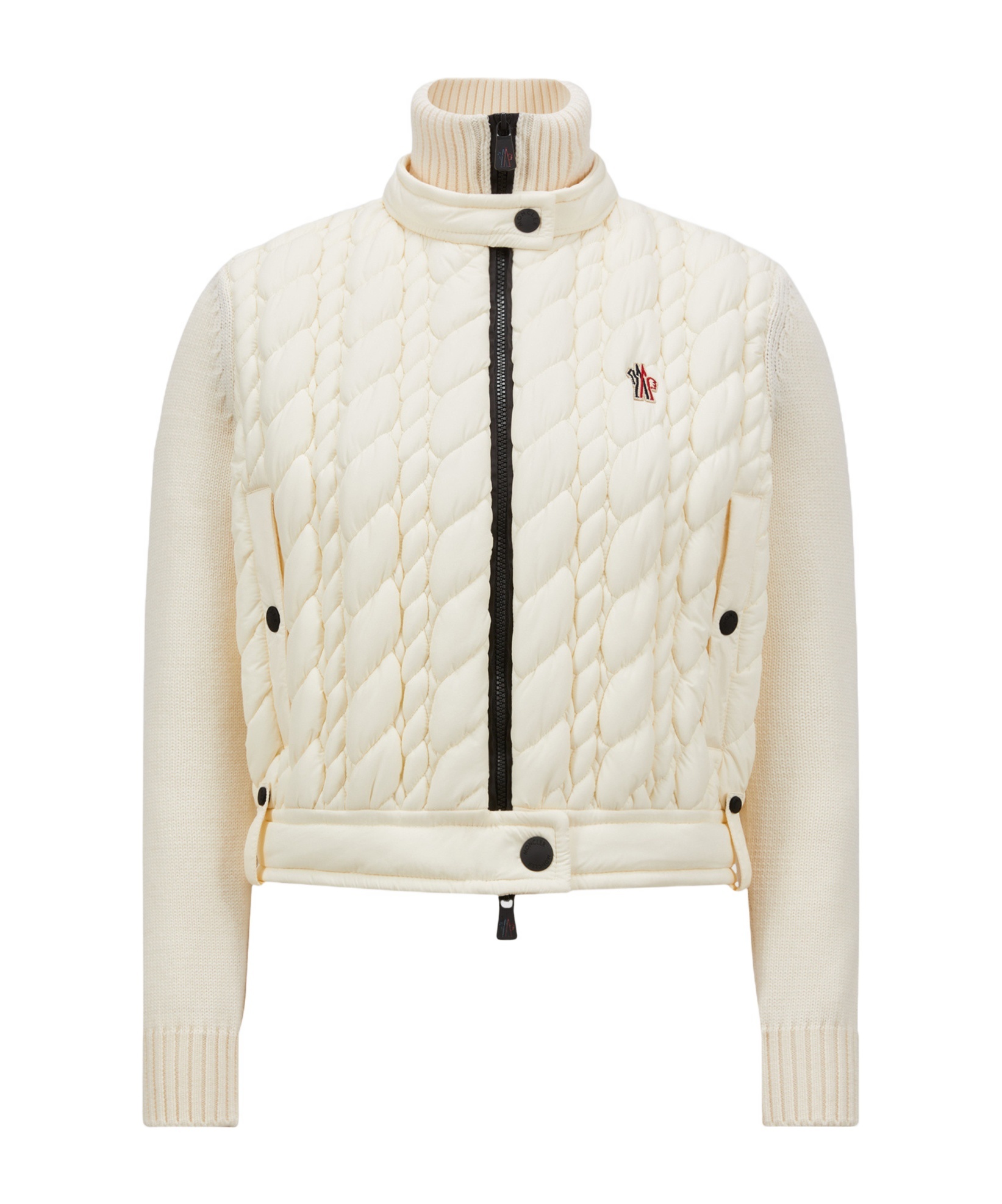 Moncler Long-sleeved Wool Sweater In White