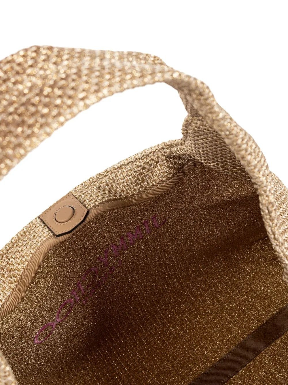 Jimmy Choo Logo Shoulder Bag In Nude