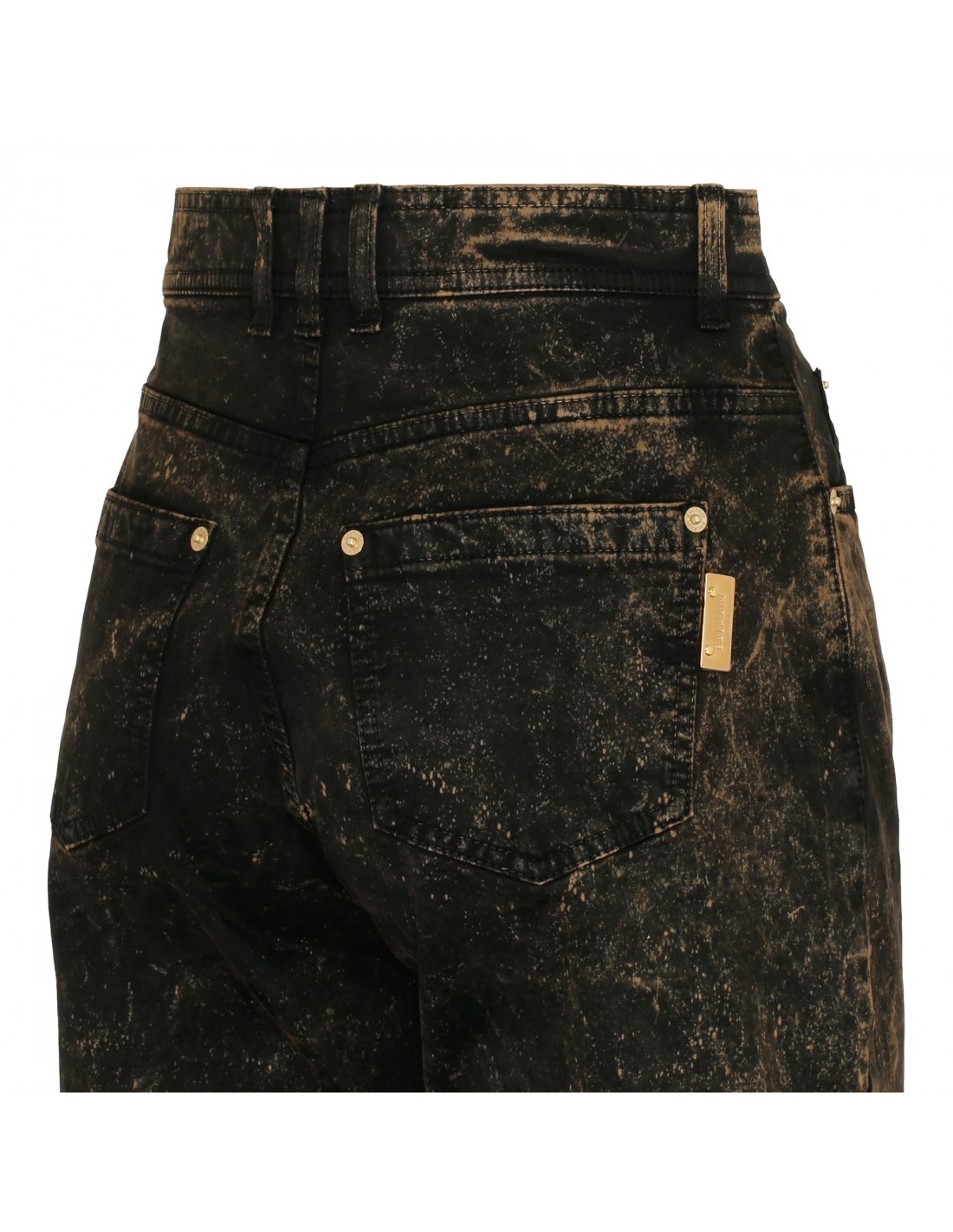 Balmain Logo Jeans In Black