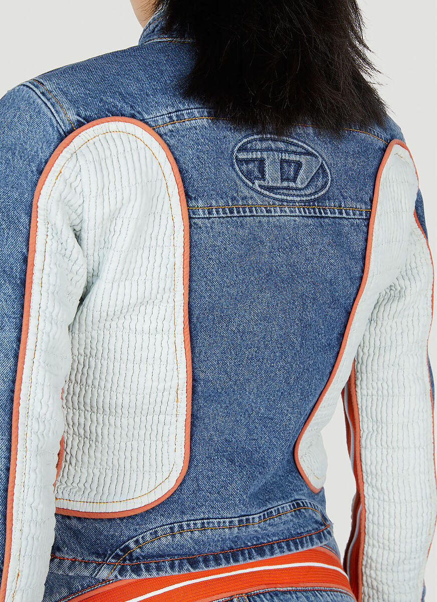 DIESEL DE-LIGHT-S CONTRAST-PANEL BIKER JACKET