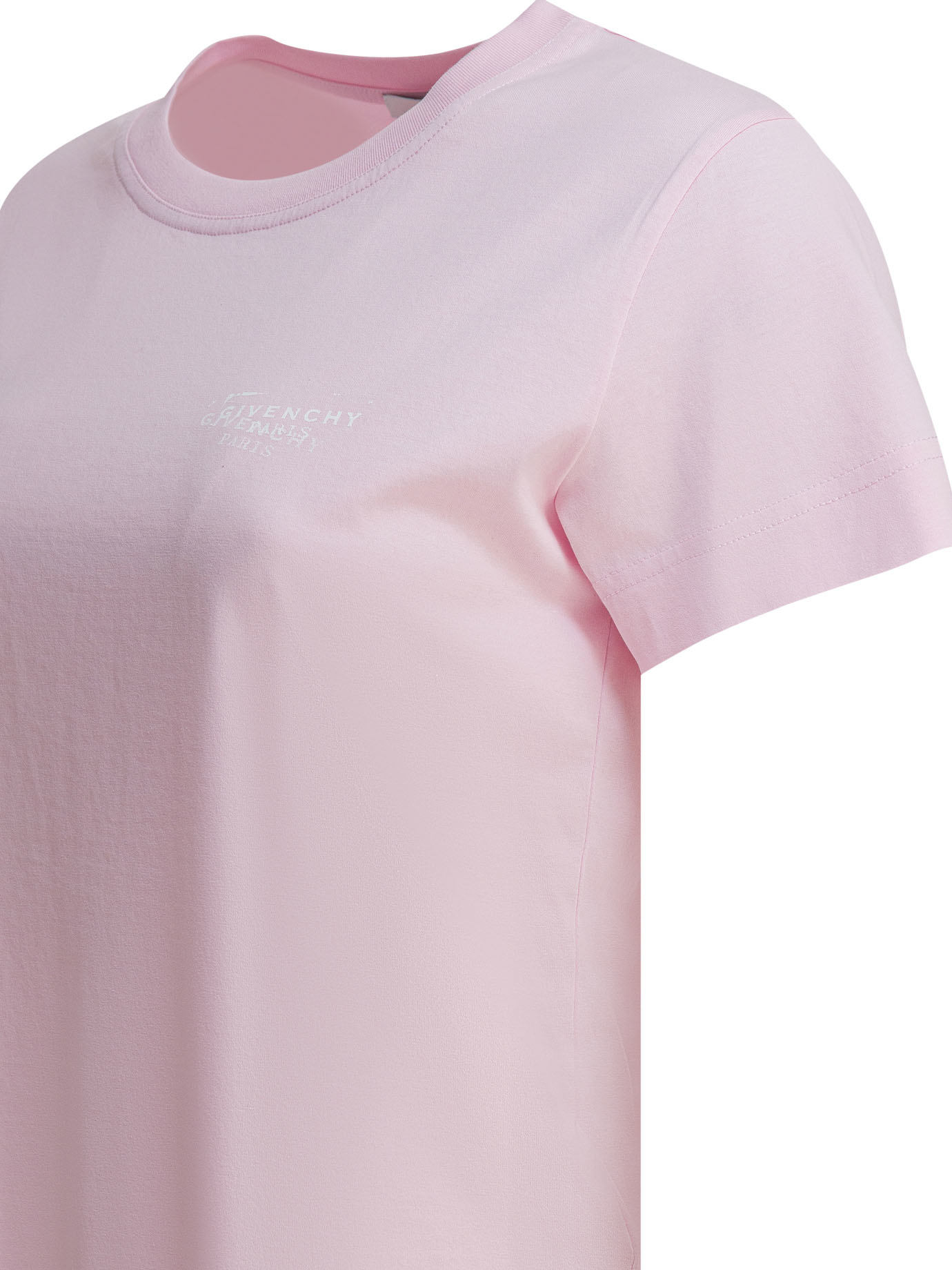 Givenchy Logo Printed Crewneck T-shirt In Pink