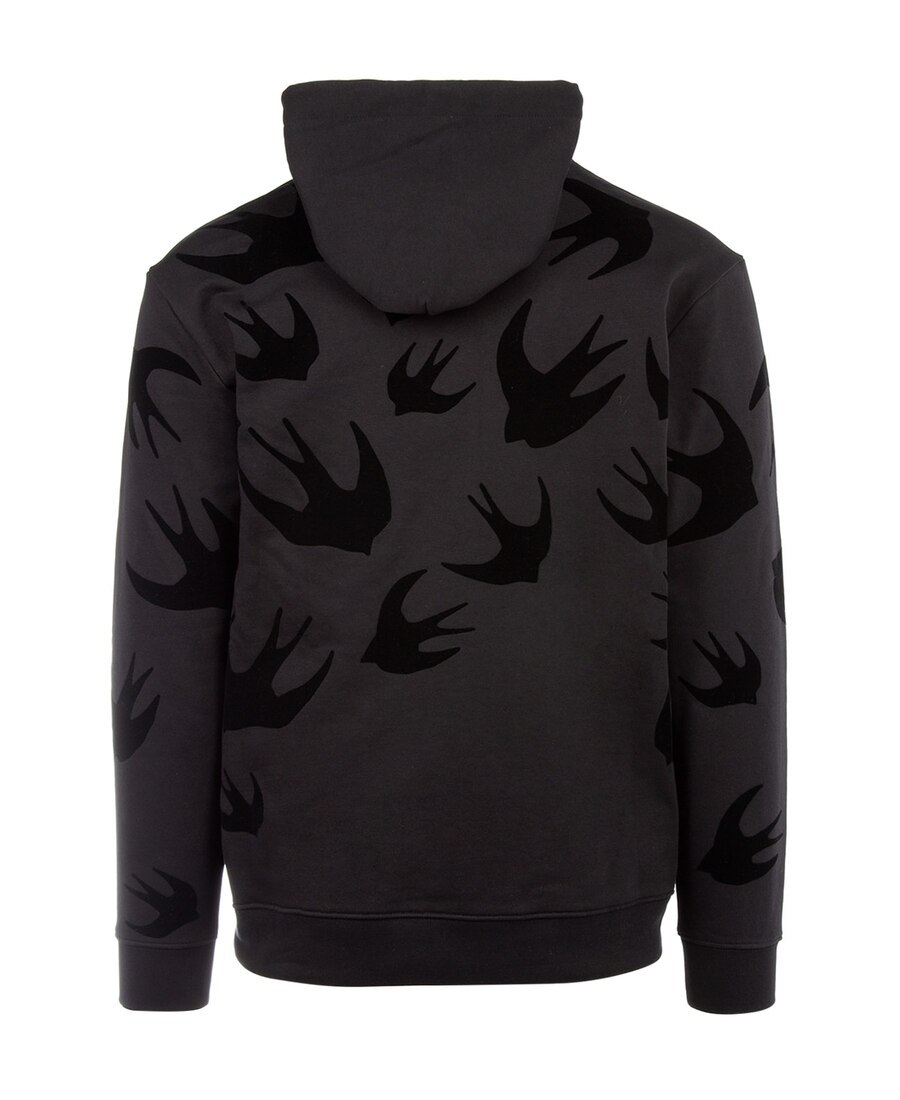 Mcq By Alexander Mcqueen Printed Hooded Sweater In Black