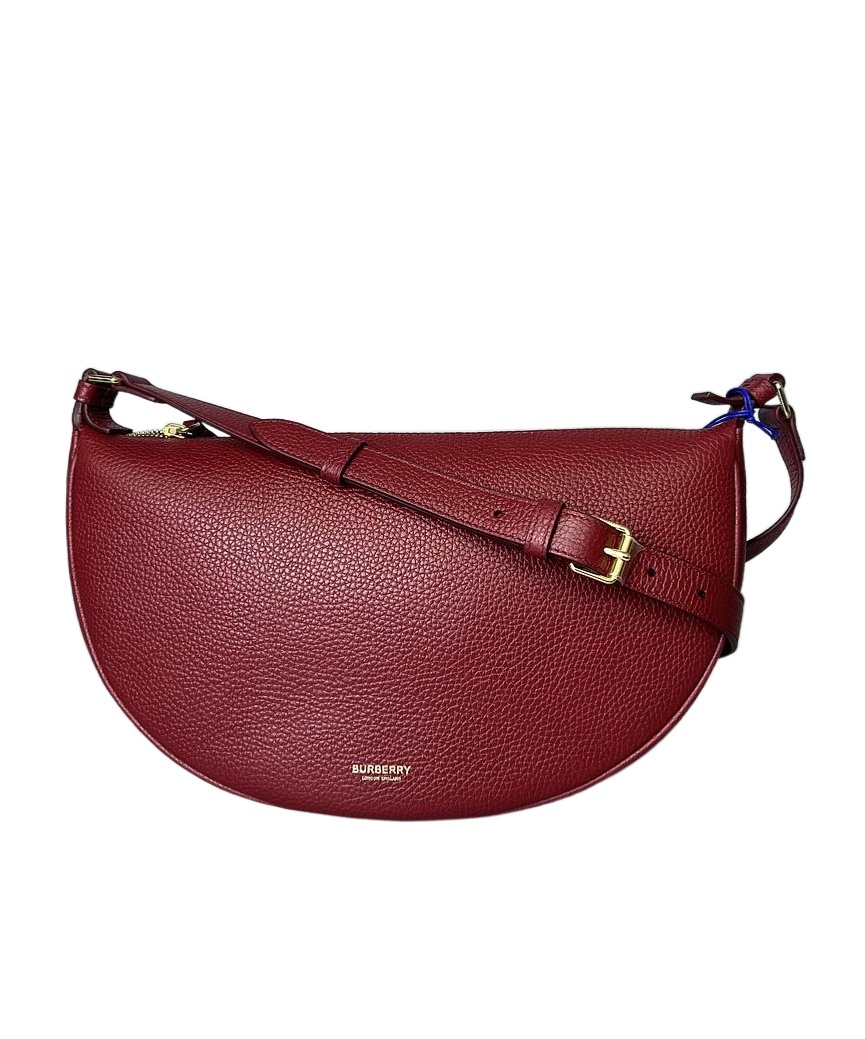 Burberry Half-moon Shaped Shoulder Bag In Red