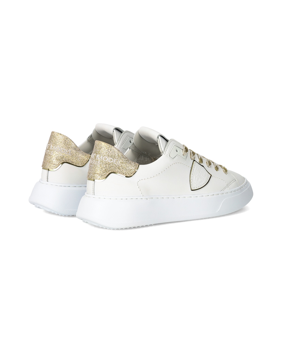 Philippe Model Round Head Low-cut Sneakers In White