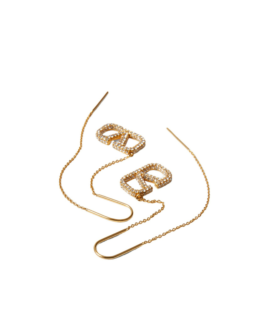 VALENTINO GARAVANI VLOGO CHAIN EARRINGS