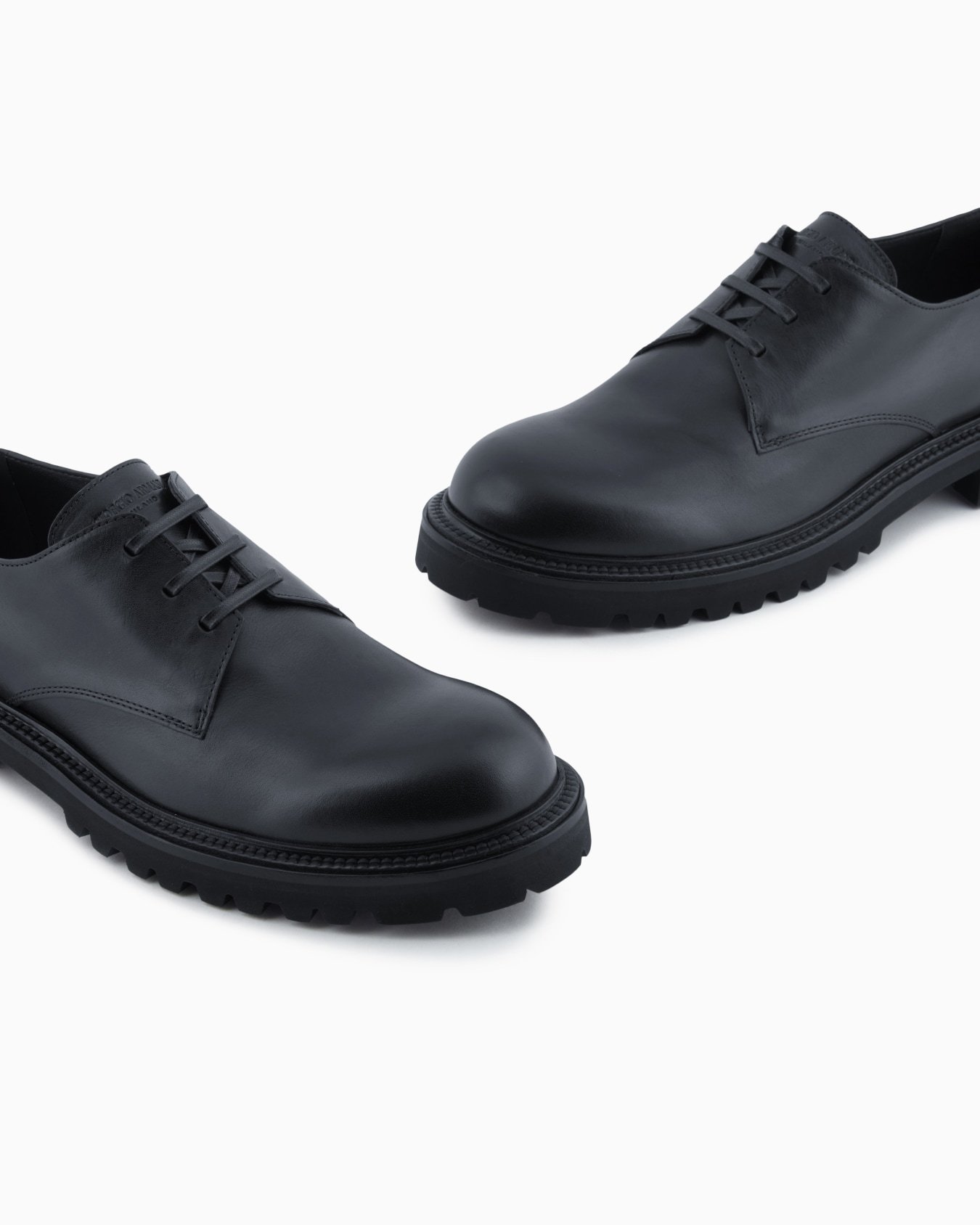 Giorgio Armani Derbies En Cuir De Veau Nappa