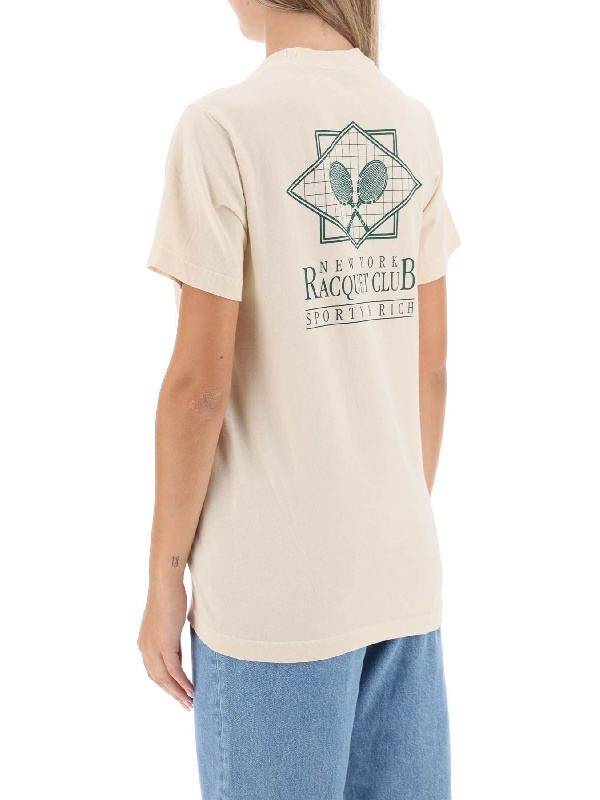 Sporty And Rich T-shirt With Round Neck And Short Sleeves In White