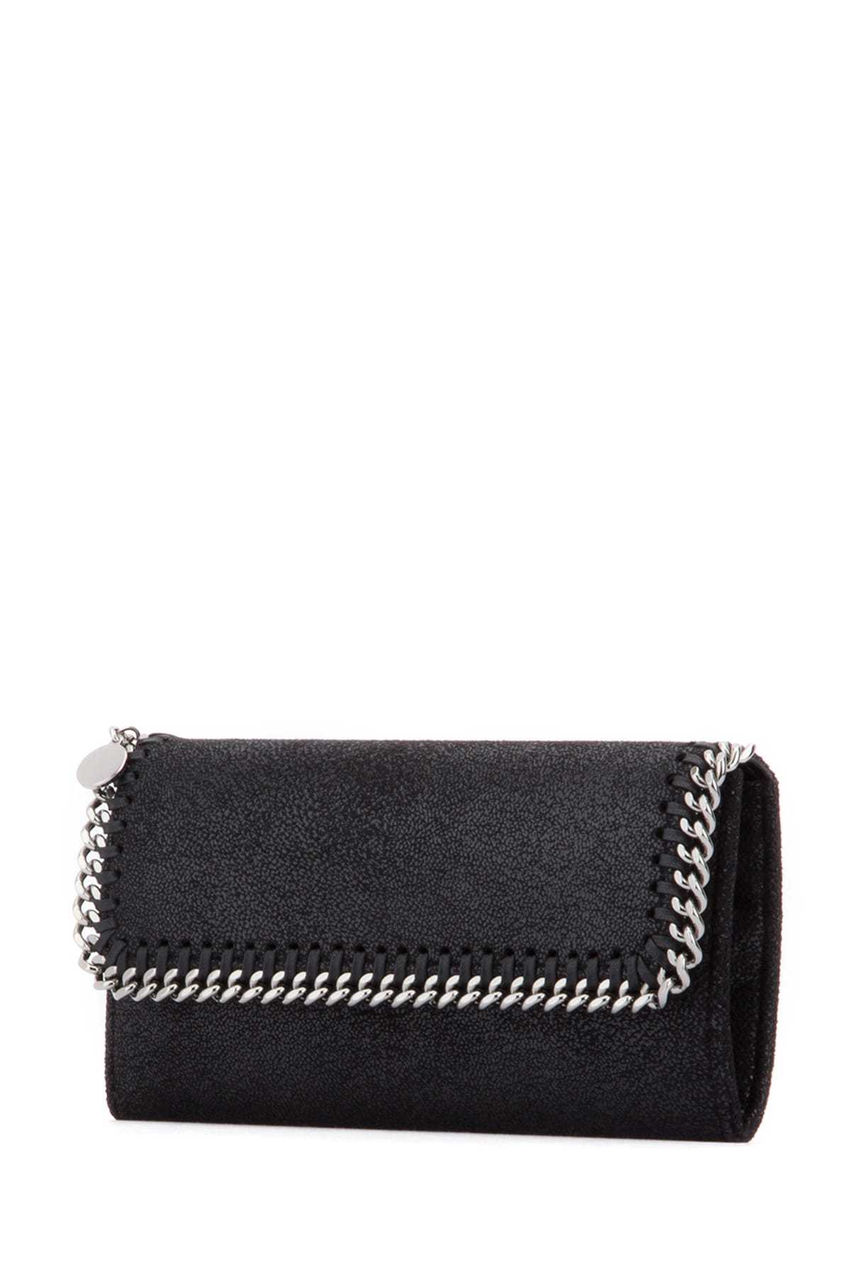 Stella Mccartney Falabella Continental Wallet In Black