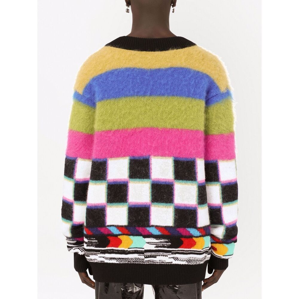 Dolce & Gabbana Glitch Sweater In Black