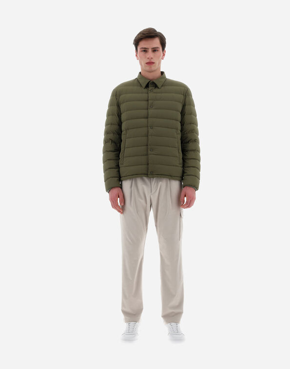 Herno Padded Button-up Jacket In Green
