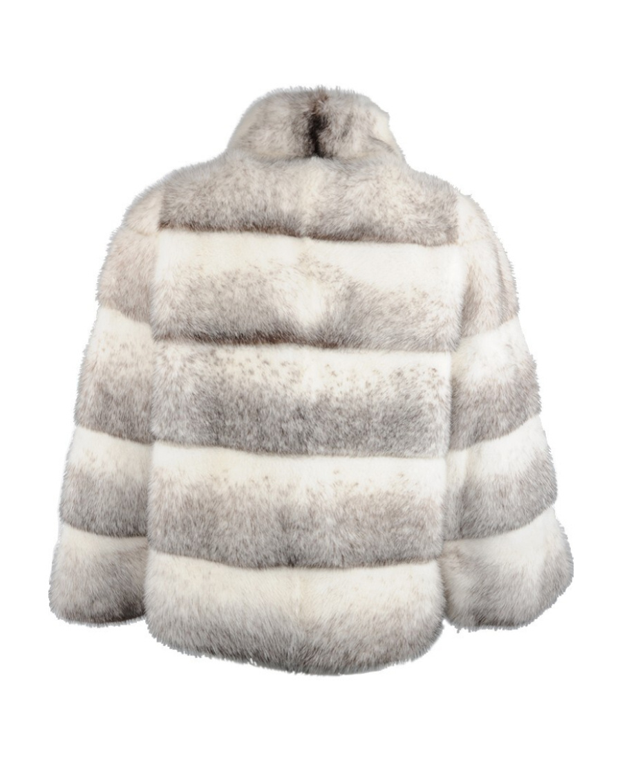 Frame High-necked Fur In White