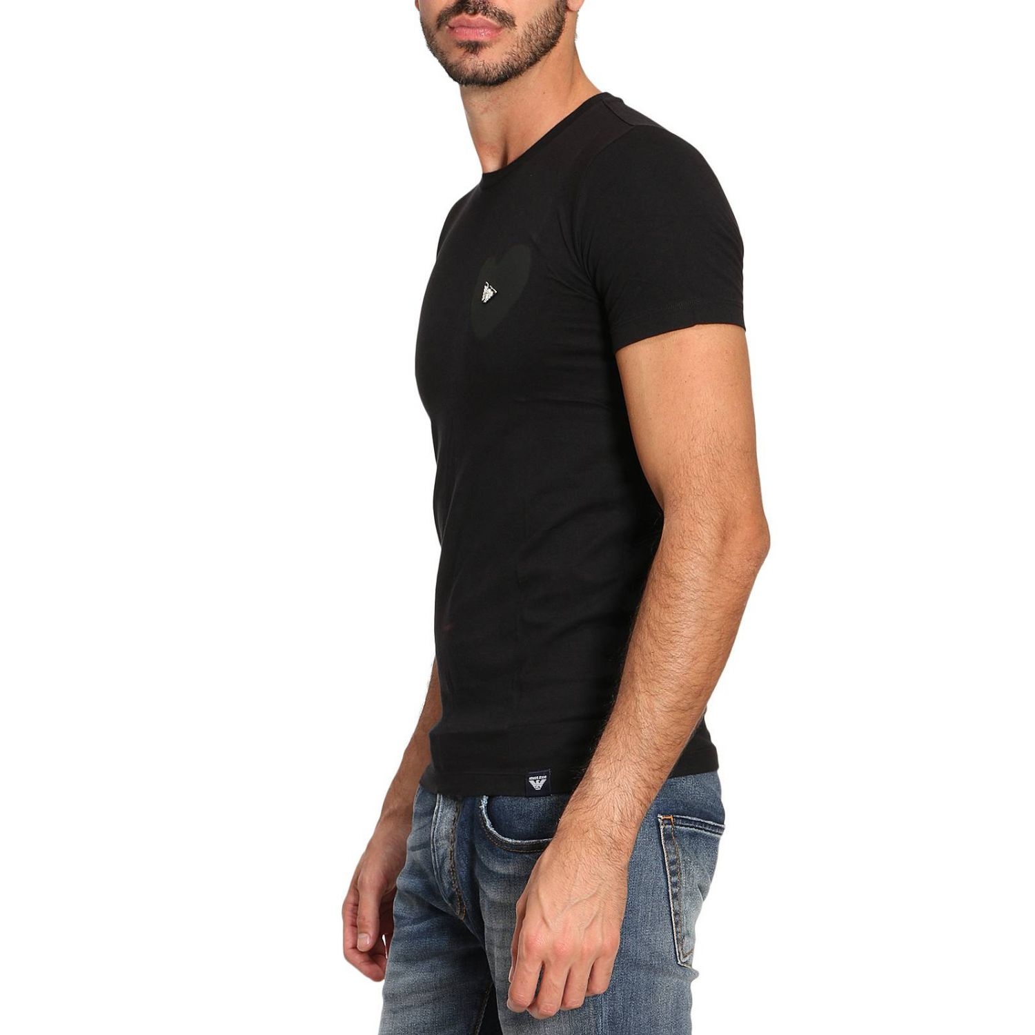 Armani Jeans Logo T-shirt In Black
