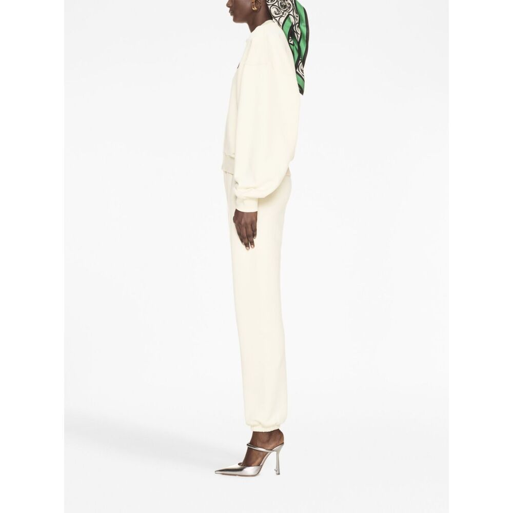 Off-white White Cotton Jogging Trousers In White