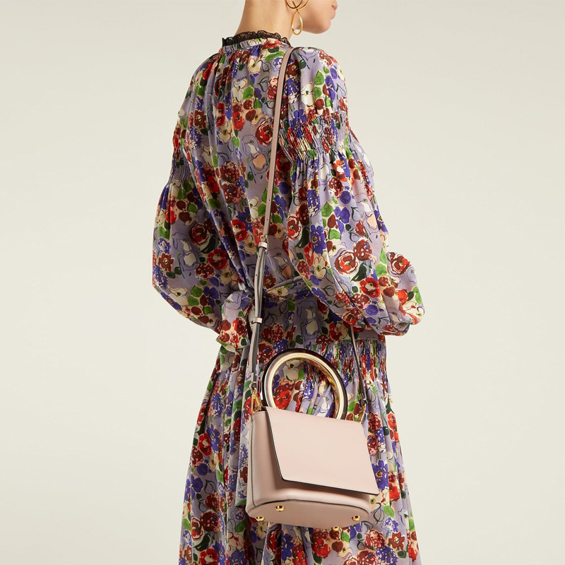 Marni Logo Handbag In Nude