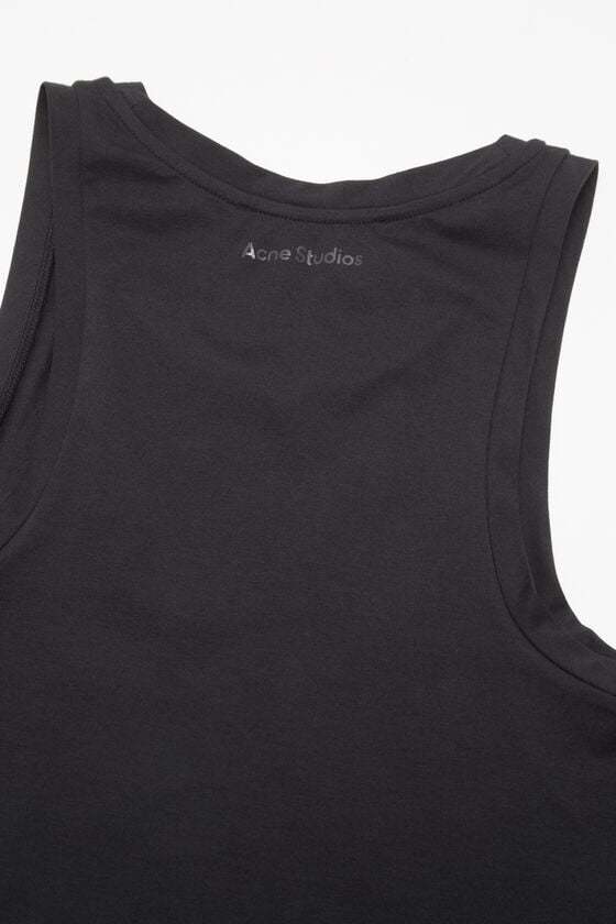 Acne Studios Black Jersey Tank Top In Black