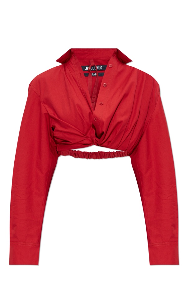 Shop Jacquemus Long-sleeved Shirt In Red