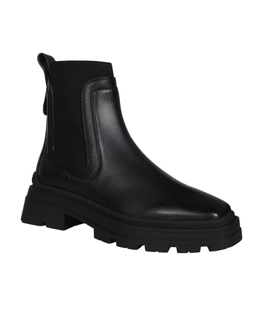 Jimmy Choo Veronique Leather Ankle Boots In Black