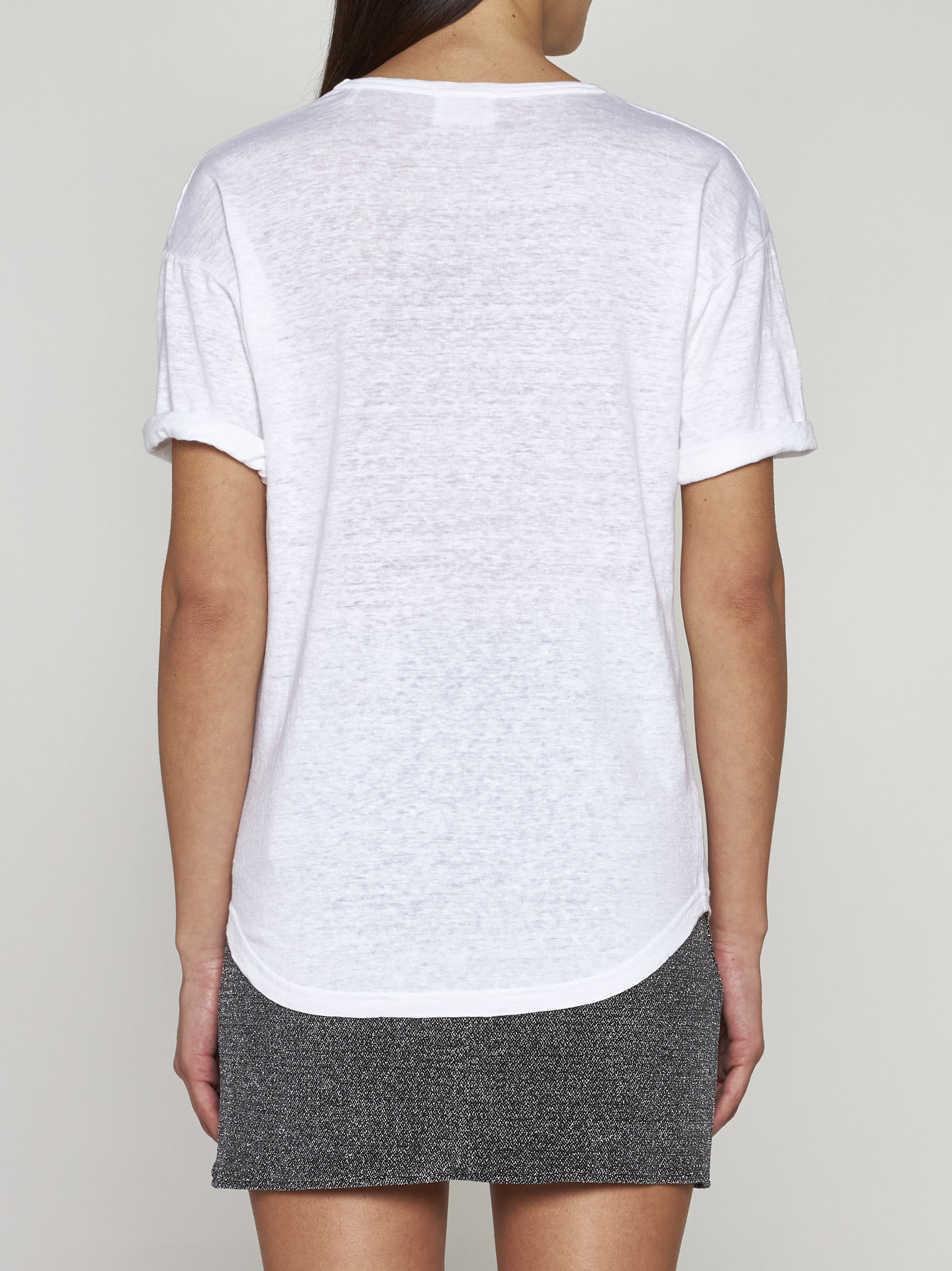 Isabel Marant Étoile Etoile Isabel Marant T-shirt Lino Logo Metal In White