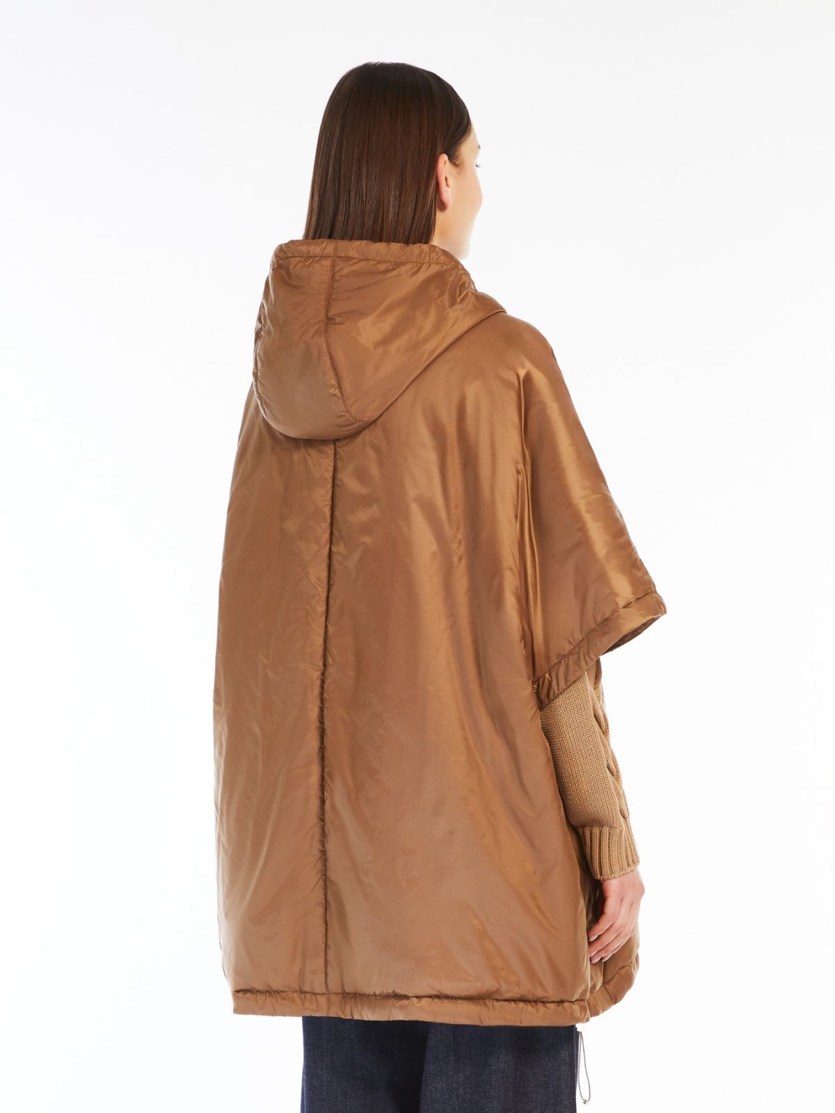 Max Mara Hooded Cotton Suit In Brown