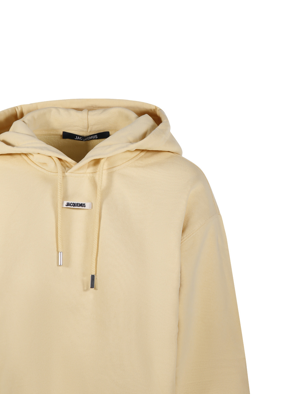 Jacquemus Light Gros Grain Hooded Sweatshirt In Yellow