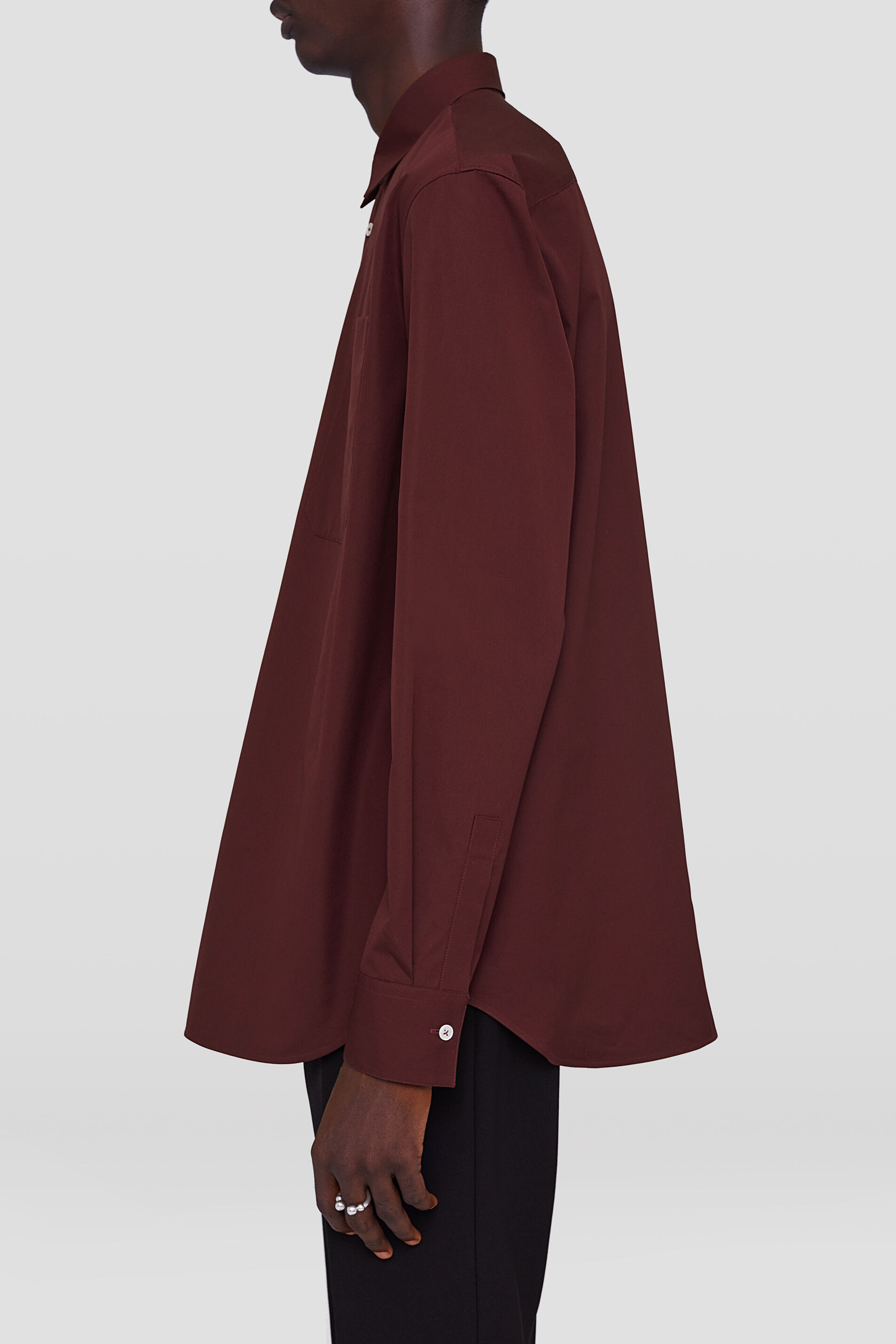 Jil Sander Longsleeve Button-up Shirt In Brown